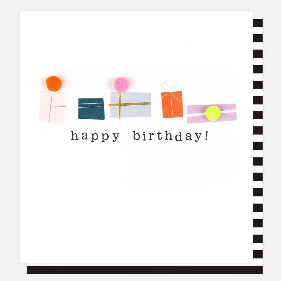 Best Sale Pom Pom Presents Birthday Card For Them