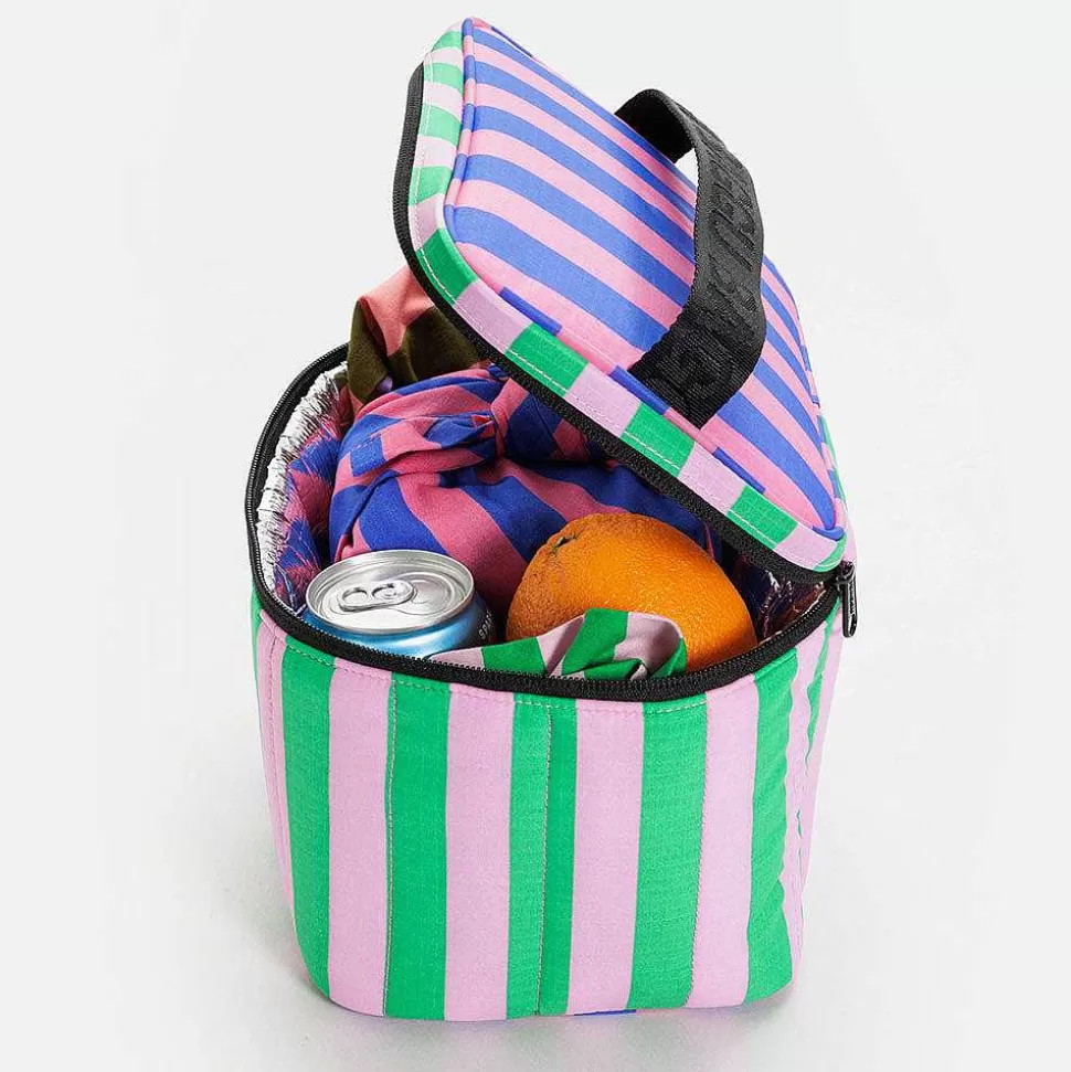 Shop Puffy Stripe Lunch Bag Foldaway Shopper Bags & Lunch Bags