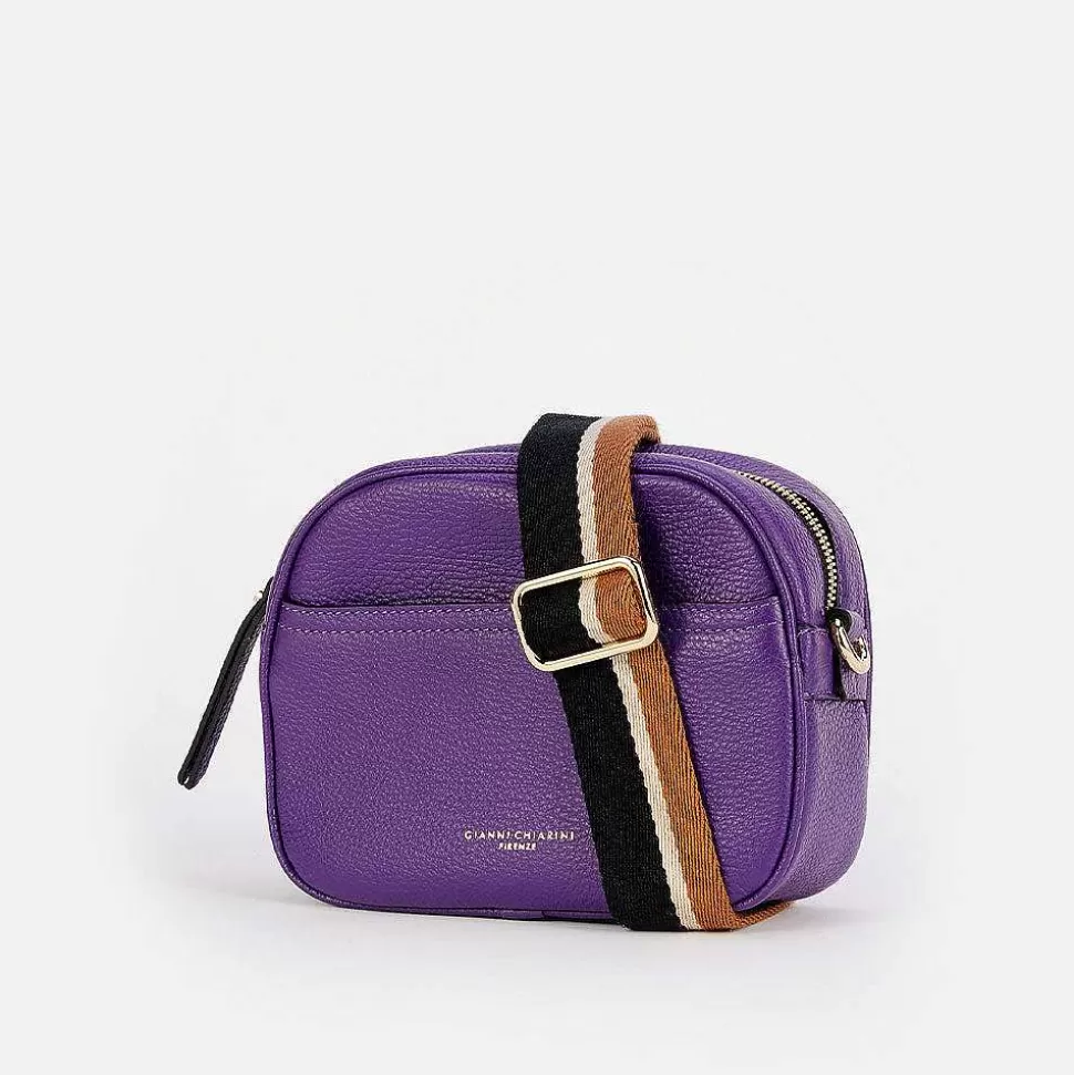 Cheap Purple Leather Nina Camera Bag Colourful Bags