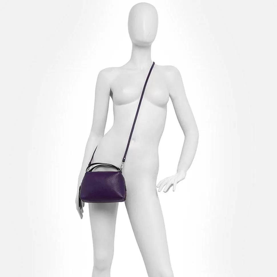 Outlet Purple Leather Small Alifa Bag Shoulder Bags
