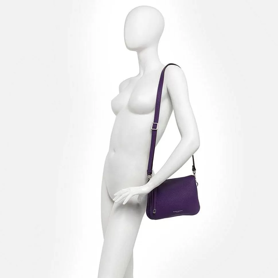 Outlet Purple Leather Small Mia Bag Crossbody Bags