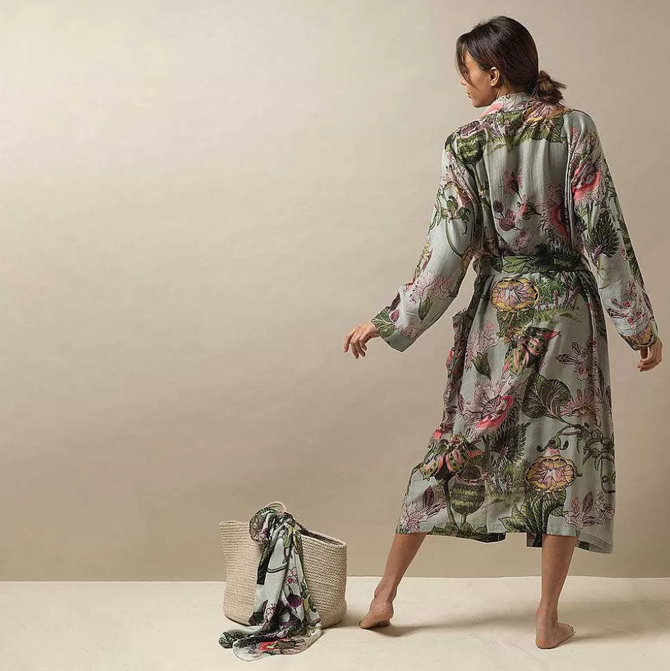 Discount Putty Blooms Lightweight Dressing Gown Loungewear