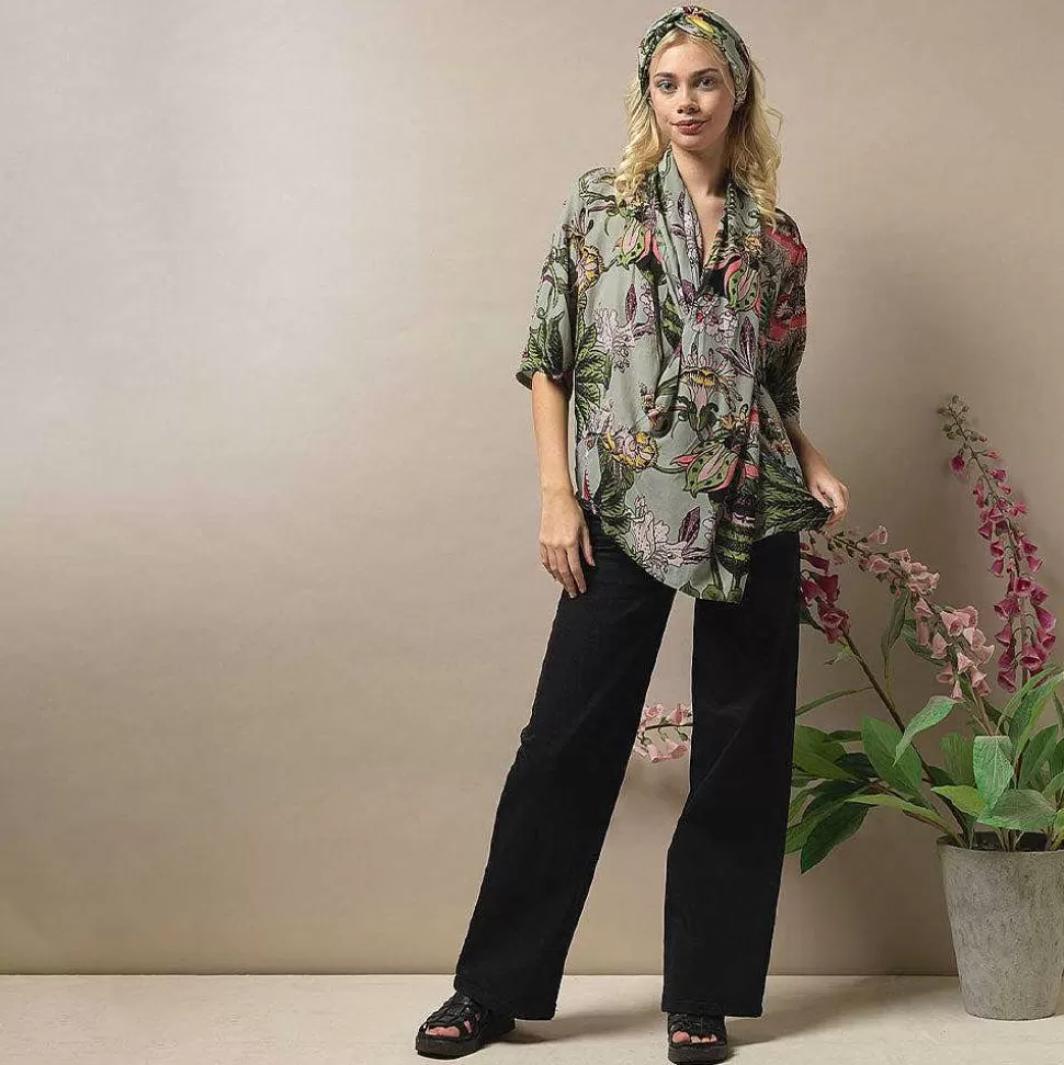 Outlet Putty Blooms Throwover Top Loungewear