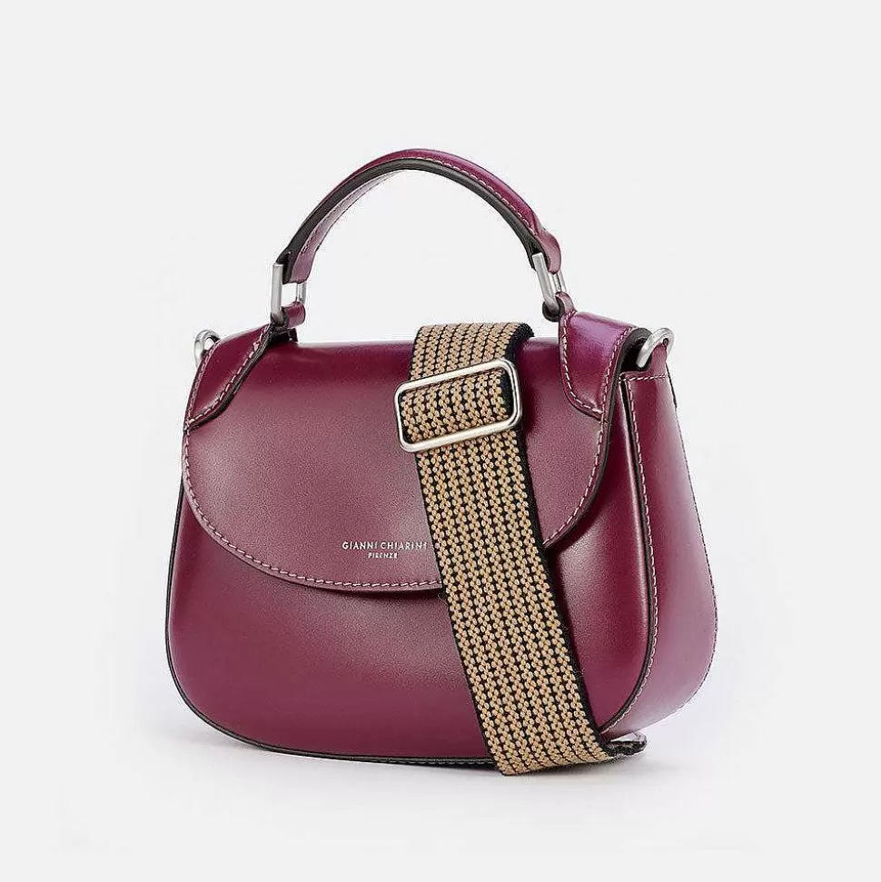 Fashion Red Beet Leather Grace Bag Crossbody Bags