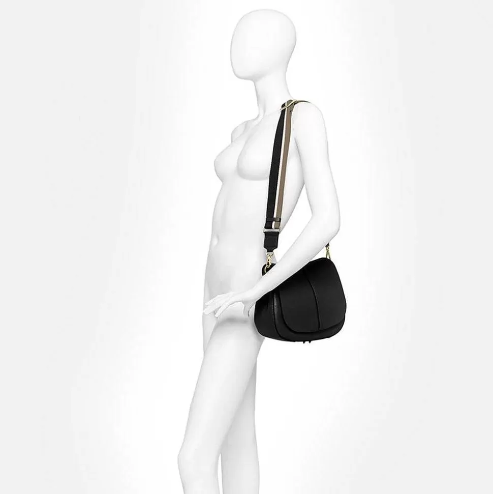 Flash Sale Red Beet Leather Helena Saddle Bag Shoulder Bags