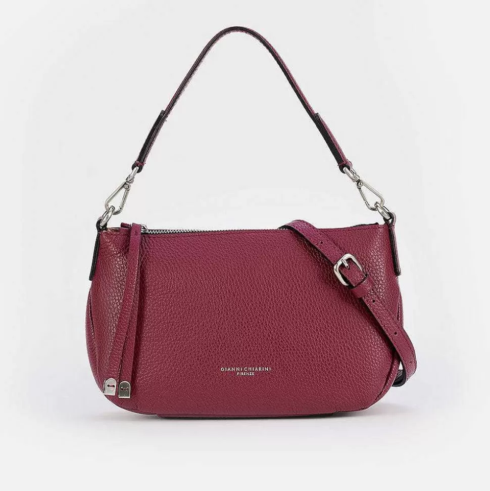 Hot Red Beet Leather Nadia Bag Shoulder Bags