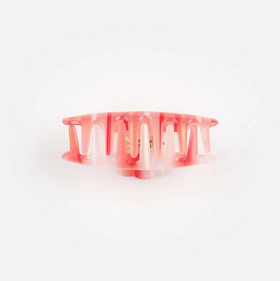 Outlet Red/Pink Stripe Hair Claw Hair Clips, Grips & Claws