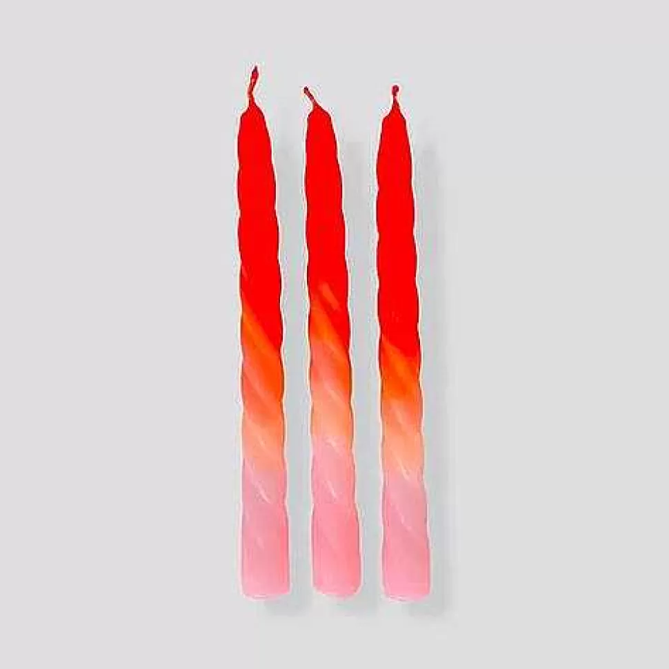 Flash Sale Shades Of Peach Twisted Candles Set Of 3 Candles & Fragrance