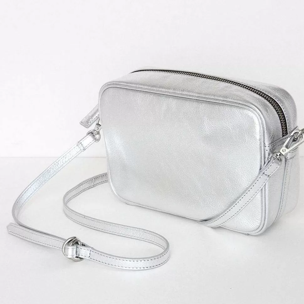 Discount Silver Leather Camera Bag Camera Bags