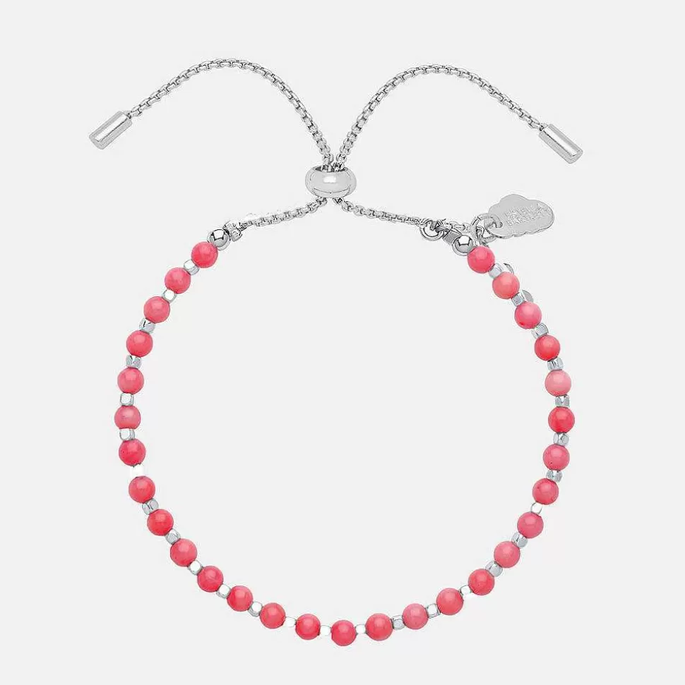 Online Silver Plated Coral Agate Amelia Bracelet Bracelets