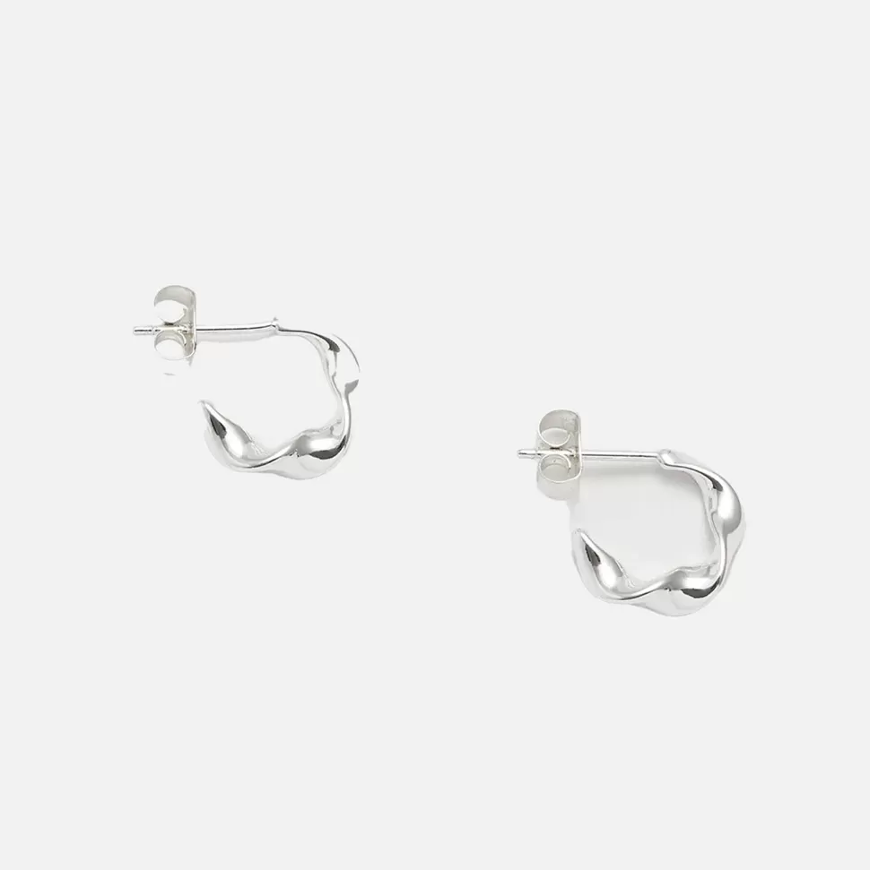 Store Silver Plated Twist Hoop Earrings Earrings