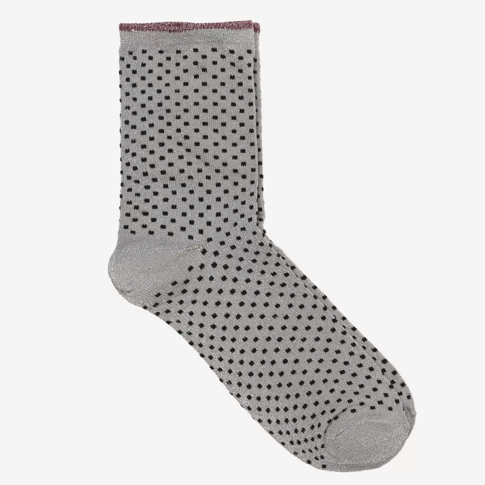 Discount Silver Small Dot Sparkle Socks Socks