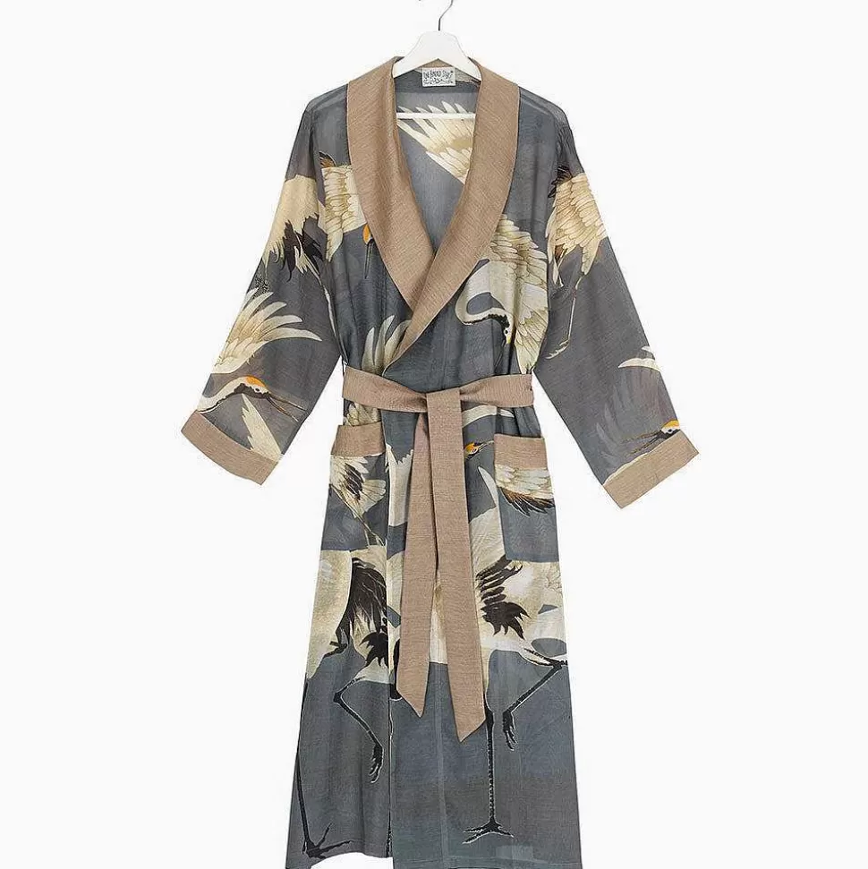 Best Sale Slate Stork Gown Dressing Gowns