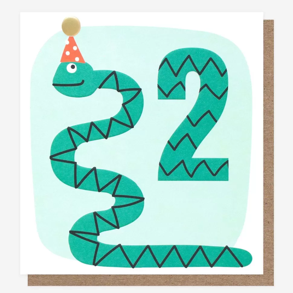 Clearance Snake 2Nd Birthday Card For Kids