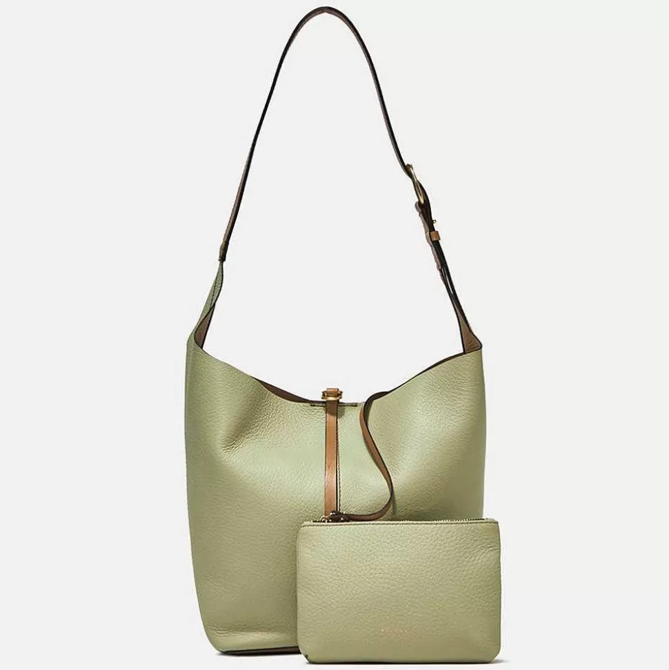 Store Soft Green Leather Cora Tote Bag Colourful Bags