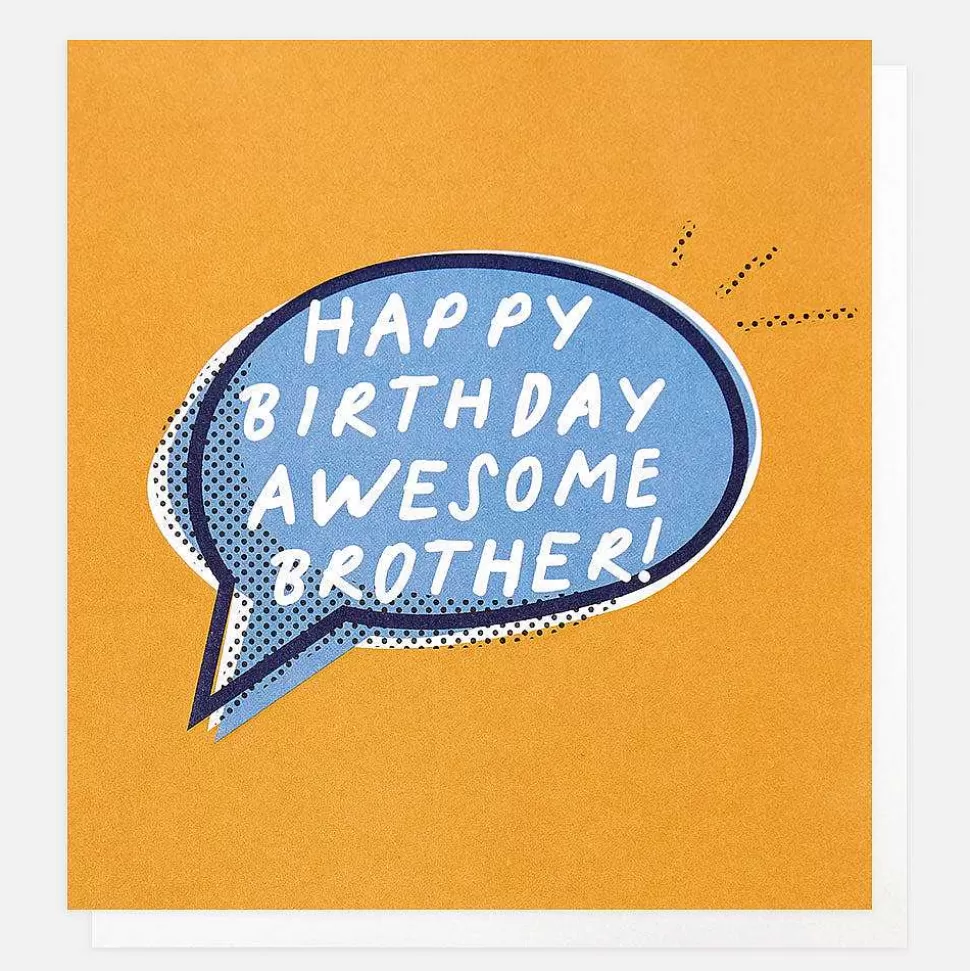Cheap Speech Bubble Birthday Card For Brother Male Relation
