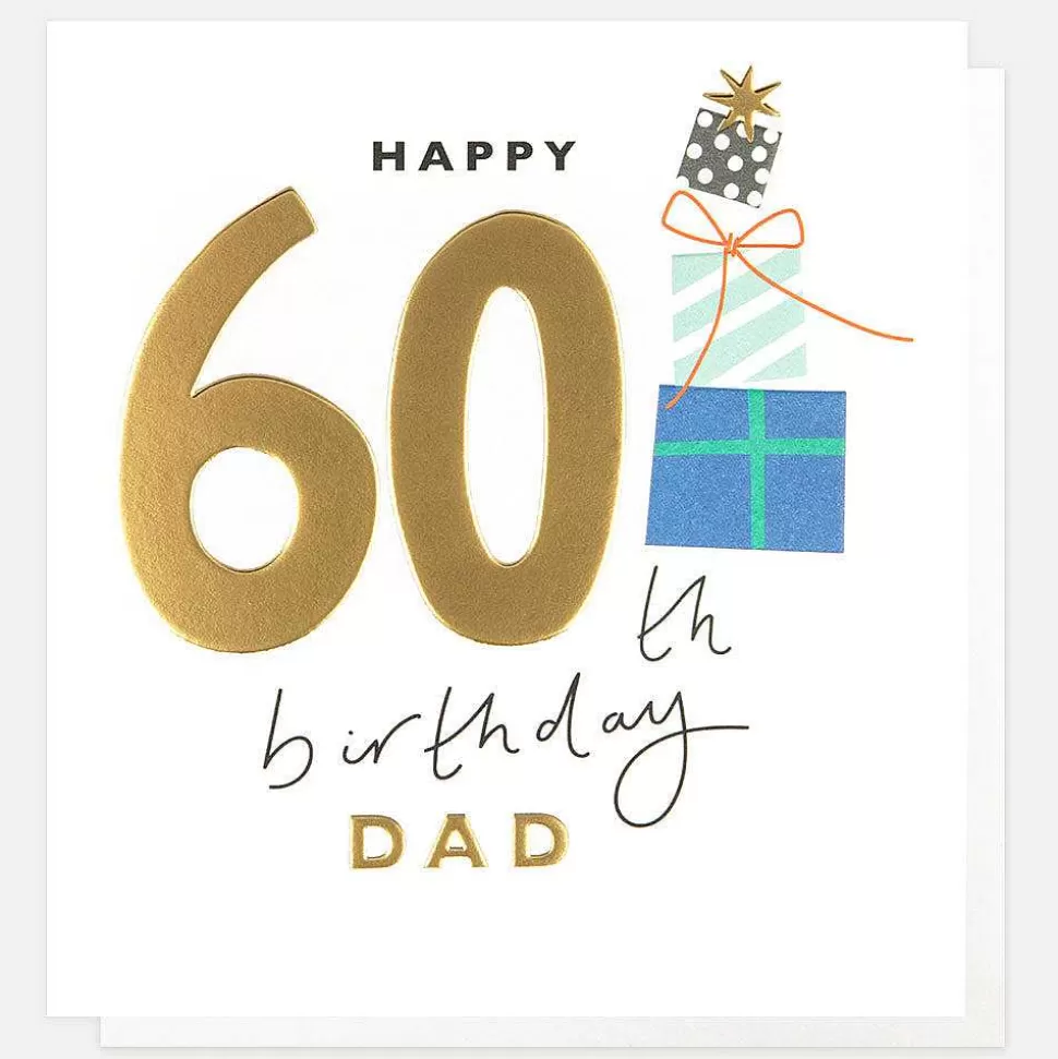 Cheap Stack Of Presents 60Th Birthday Card For Dad By Age