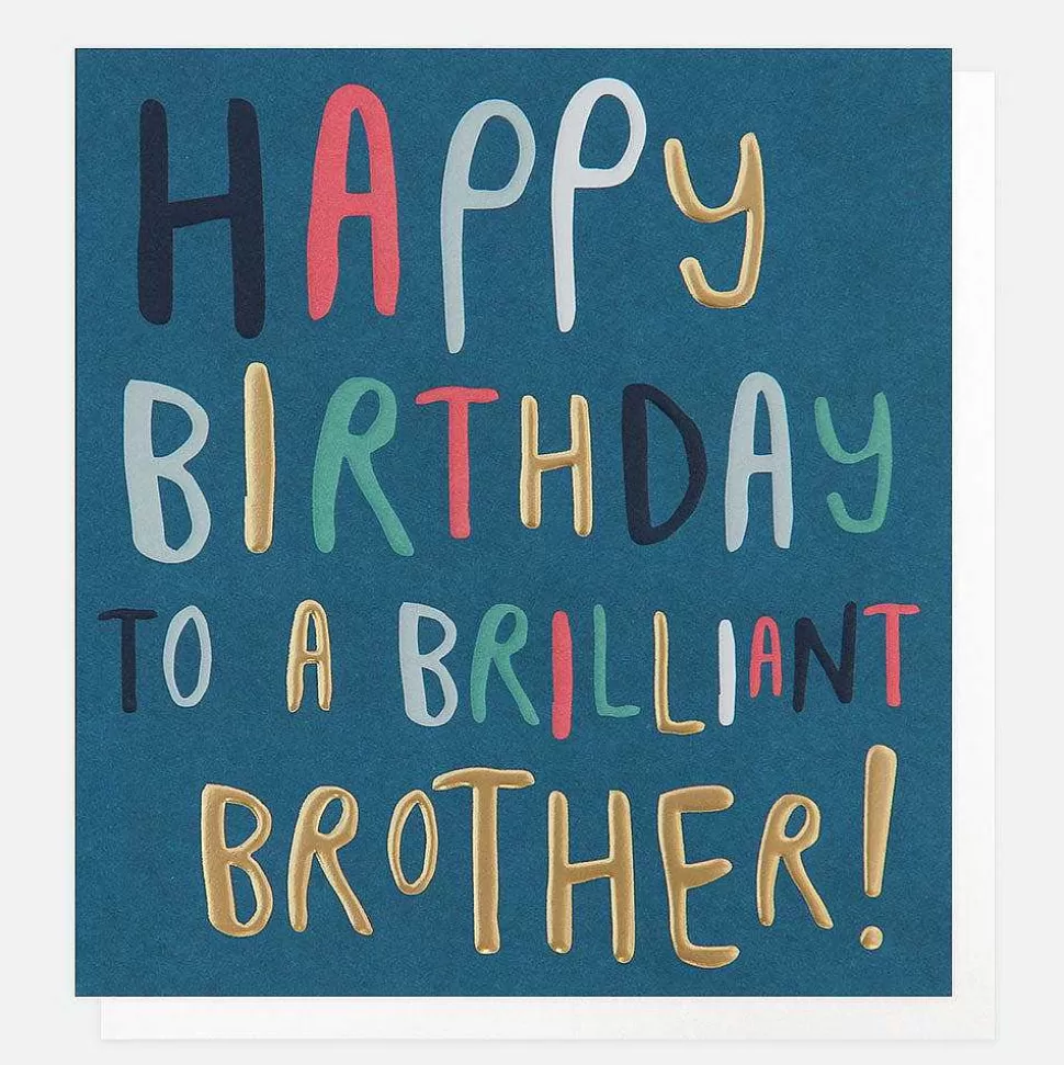 New Text Birthday Card For Brother Male Relation