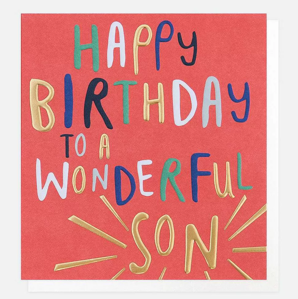 Best Sale Text Birthday Card For Son Male Relation