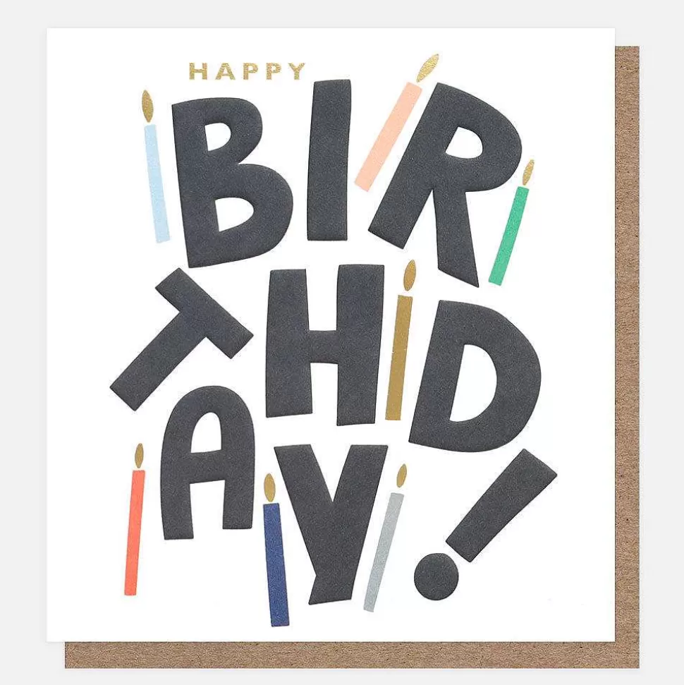 Fashion Text Candles Birthday Card For Them
