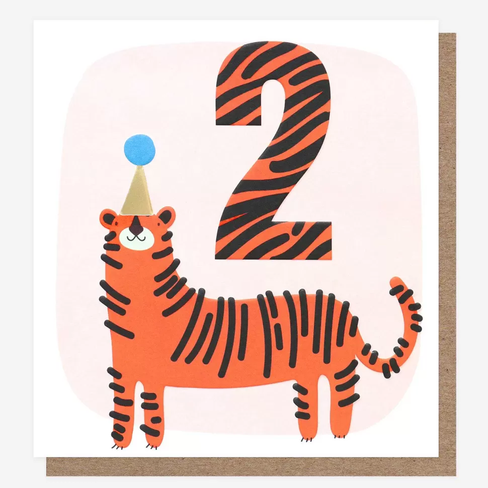 Fashion Tiger 2Nd Birthday Card By Age