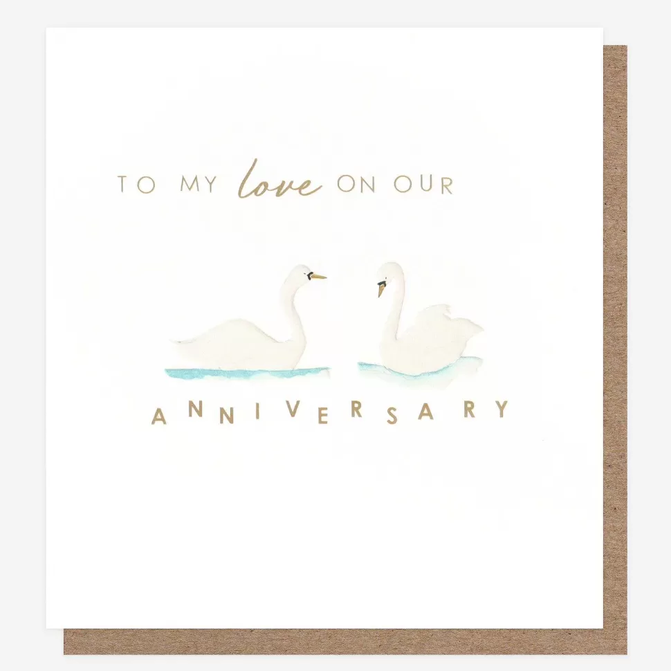 Fashion To My Love Swans Anniversary Card Anniversary Cards