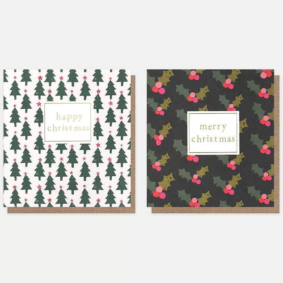 Best Sale Tree And Holly Charity Christmas Cards Pack Of 8 Packs Of Cards