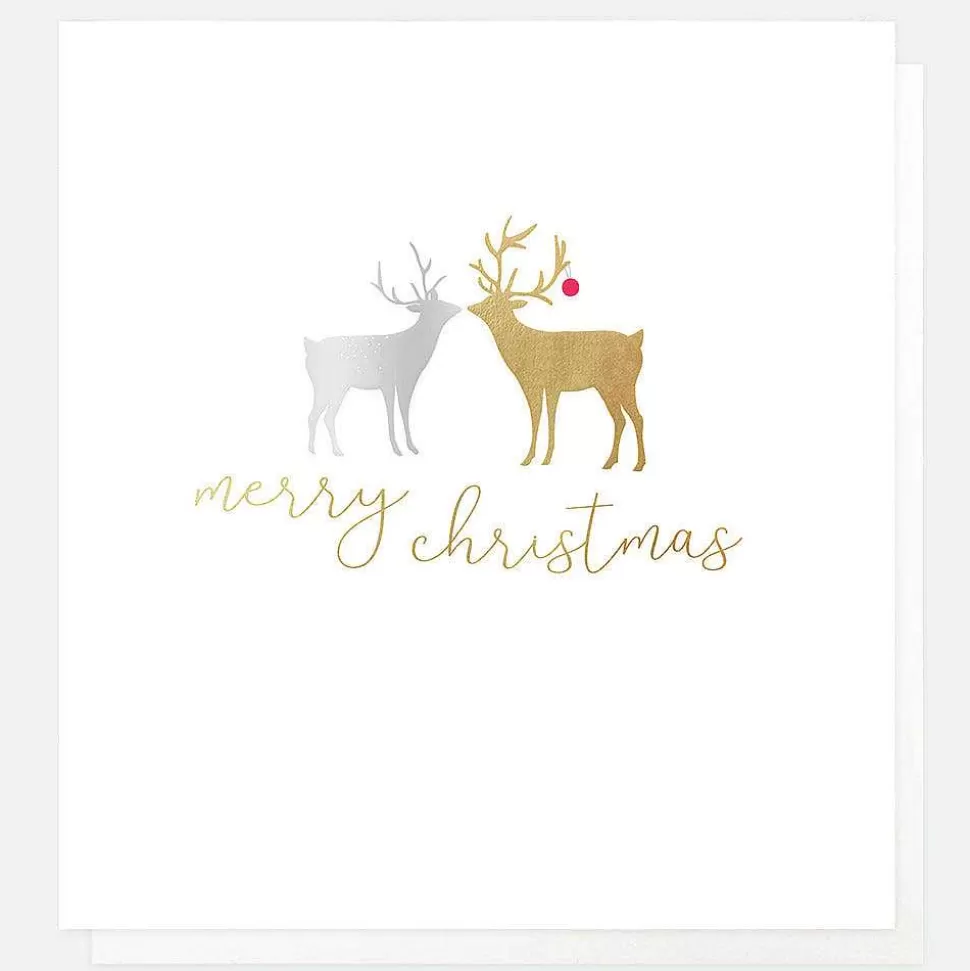 Fashion Two Deers Personalised Christmas Cards Christmas Cards