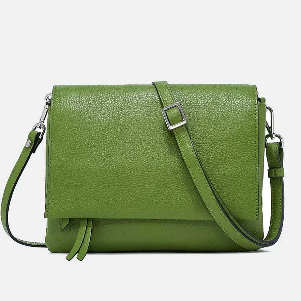 Best Sale Wasabi Green Leather Three Flap Bag Colourful Bags