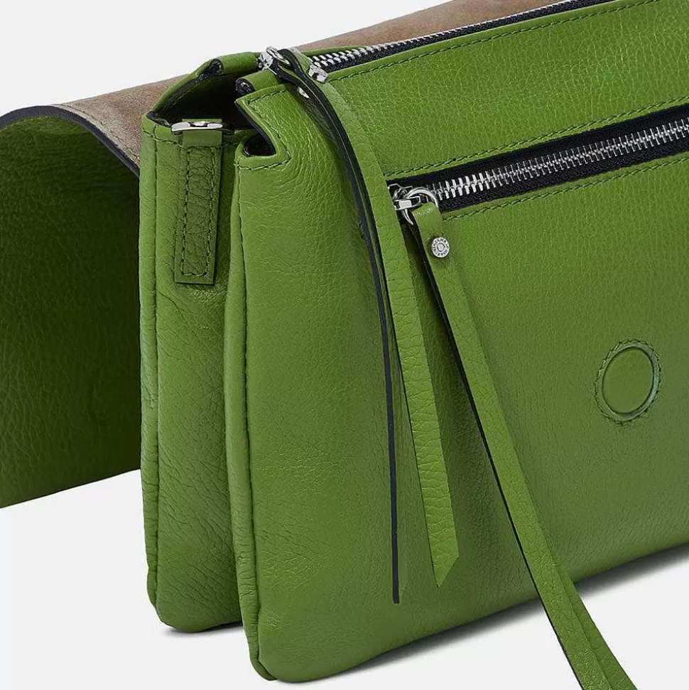 Best Sale Wasabi Green Leather Three Flap Bag Colourful Bags
