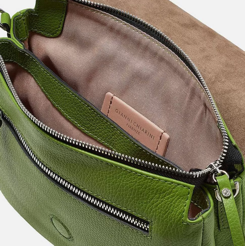 Fashion Wasabi Green Leather Three Flap Bag Shoulder Bags