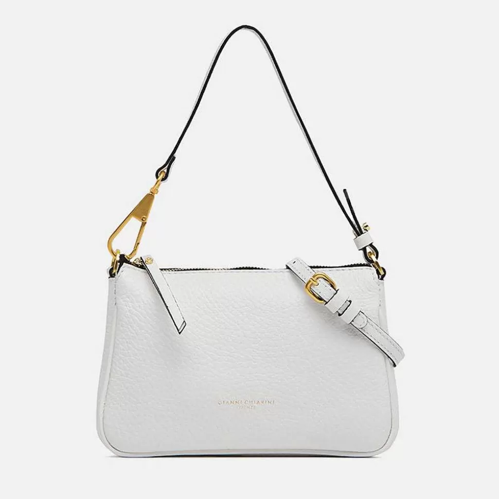 Outlet White Leather Brooke Shoulder Bag Shoulder Bags
