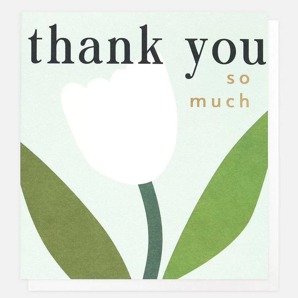 Flash Sale White Tulip Thank You Card Thank You Cards