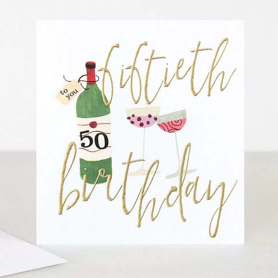 Fashion Wine 50Th Birthday Card By Age
