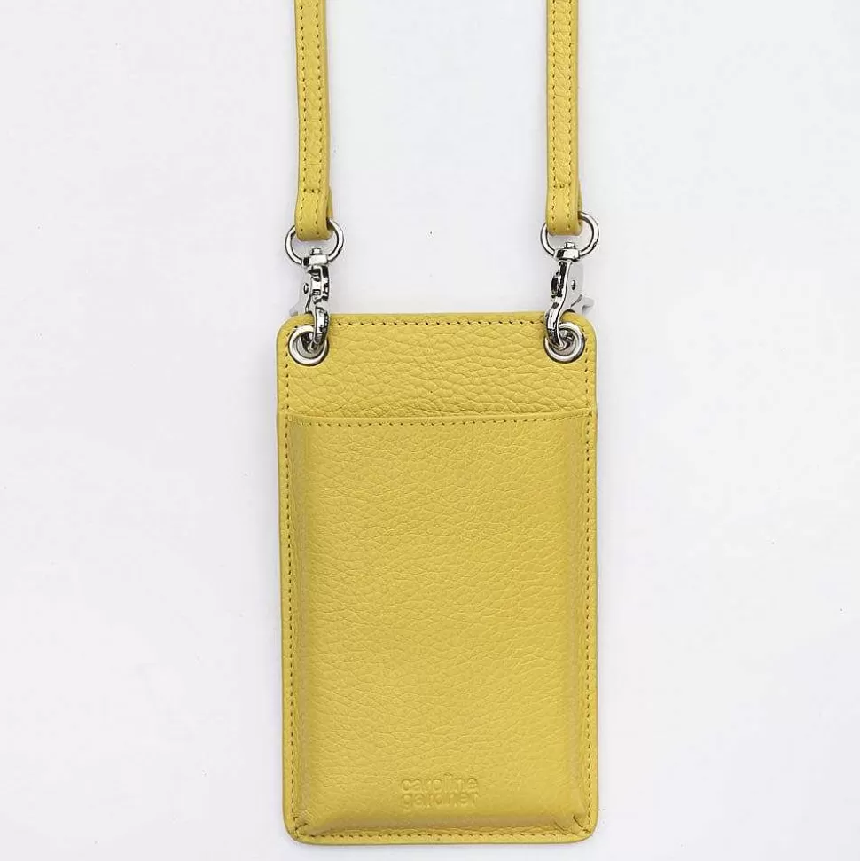 Cheap Yellow Leather Phone Pouch Colourful Bags